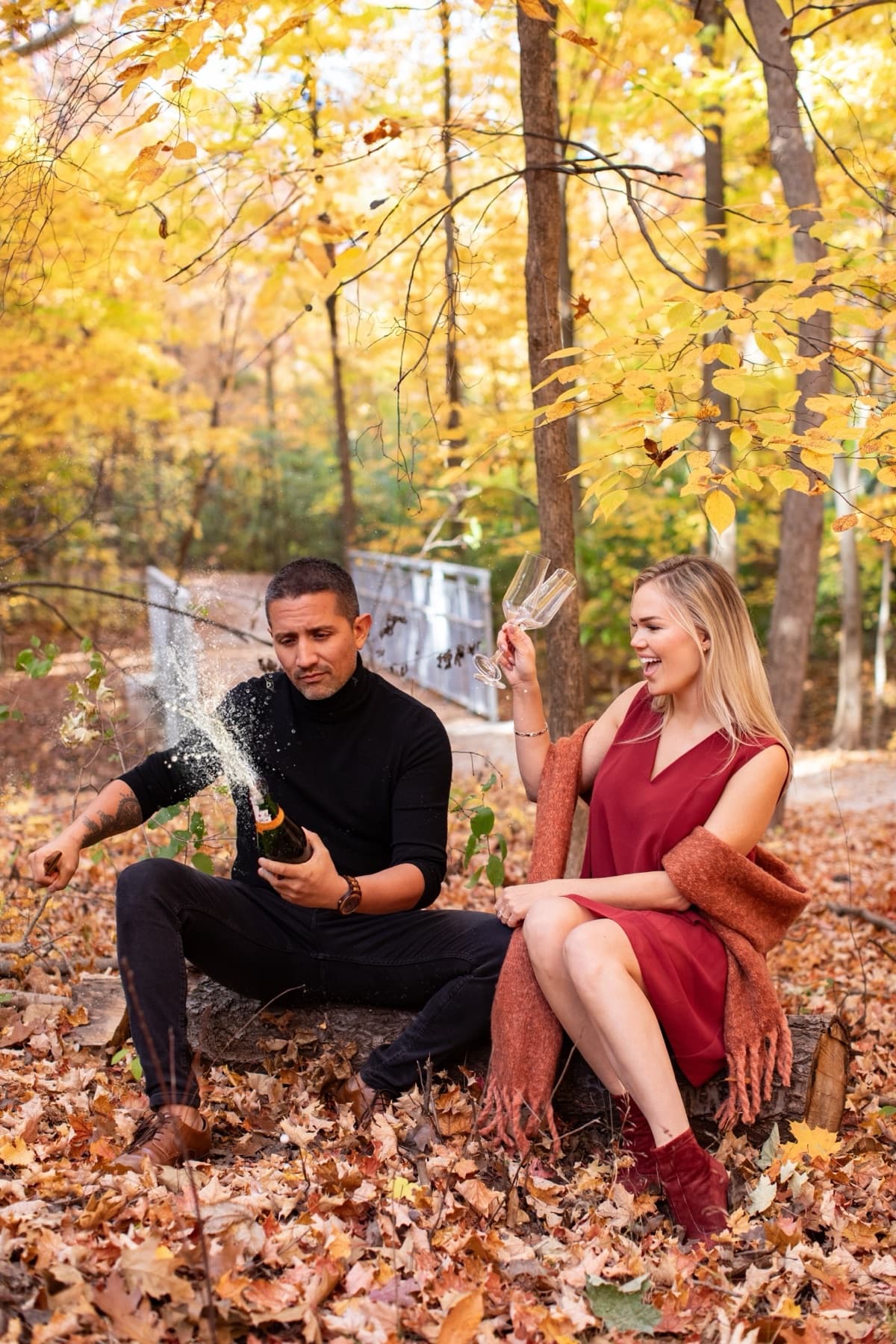 David and Daria raising a toast